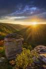 USA-West Virginia-Blackwater Falls State Park Sunset on mountain overlook Art Print